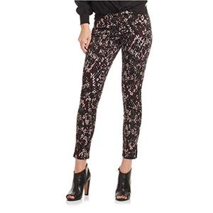 SOLD-Trina Turk Zip Suki Slim Pant Maroon